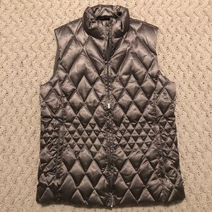 Lands’ End Angel Down Metallic Gray M NWT